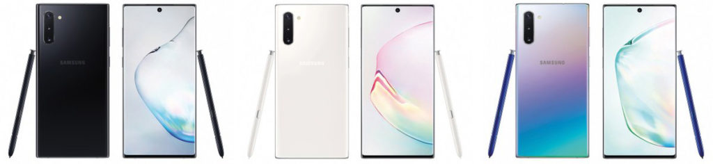 Samsung Galaxy Note 10 Color Options